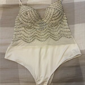 Windsor Cream Pearl Embellished Bra